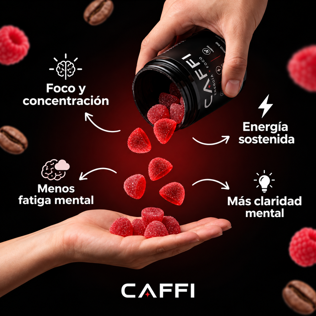 Gomitas de Cafeína | Atencion + Foco en cuestion de minutos